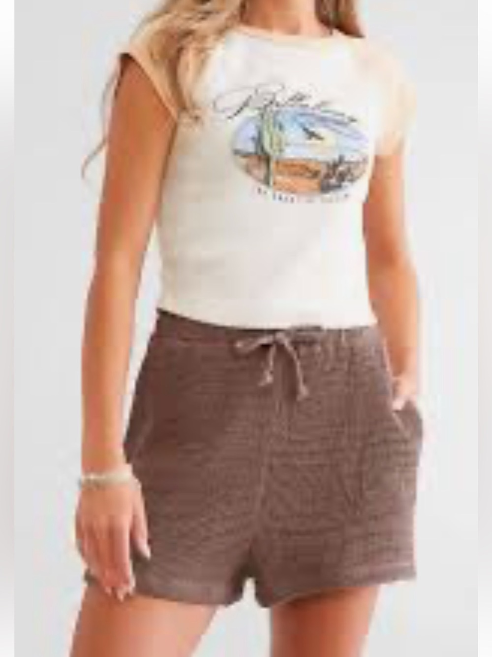 Billabong waffle Surf Short Knit Drawstring Shorts in Kona